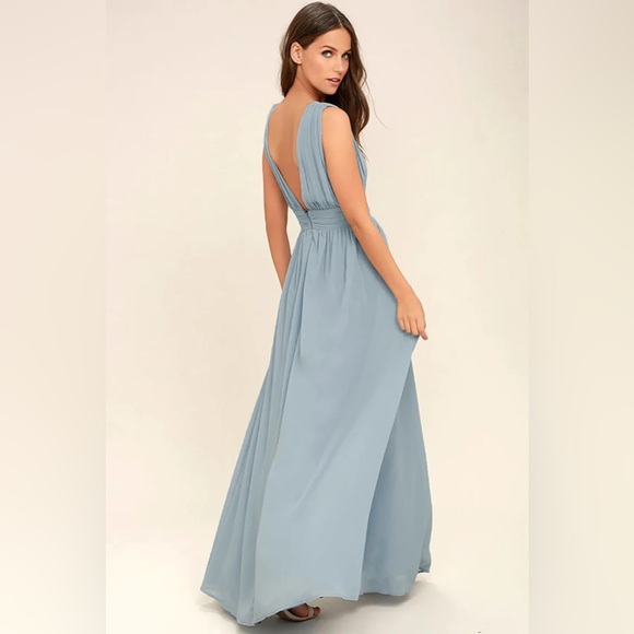 Heavenly Hues Light Blue Maxi Dress - Picture 2 of 5